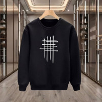 ÇİZGİ BASKILI SİYAH SWEATSHİRT