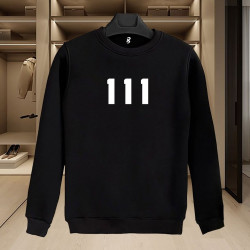 111 BASKILI SİYAH SWEATSHİRT 111 BASKILI SİYAH SWEATSHİRT