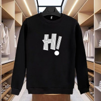 Hİ BASKILI SİYAH SWEATSHİRT