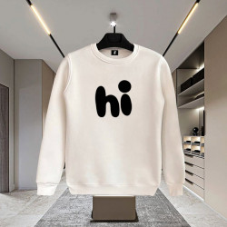 Hİ BASKILI BEYAZ SWEATSHİRT