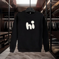 Hİ BASKILI SİYAH SWEATSHİRT